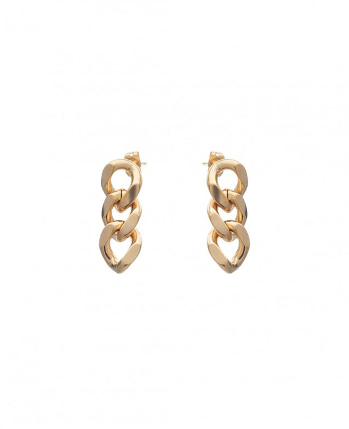 EARRING "3 LINK CHAIN" GOLD