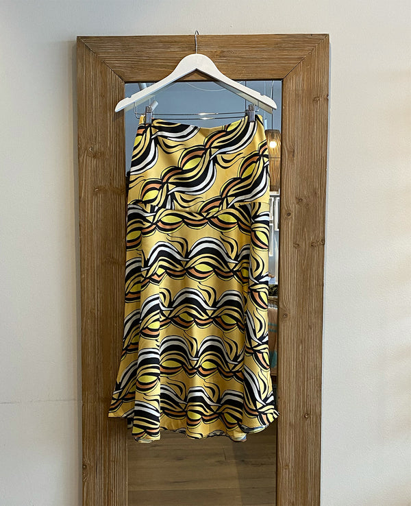 "NAIADS" MIDI SKIRT GELB