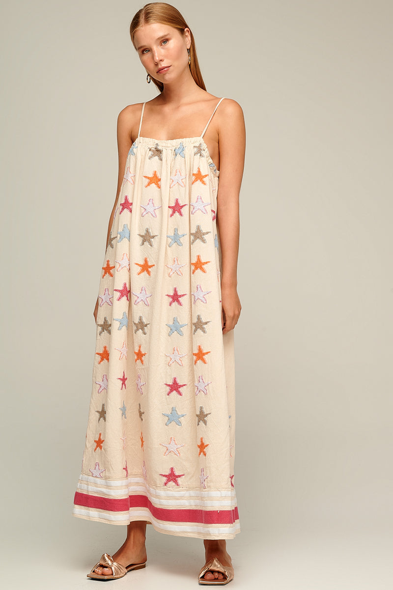 STRAPPY DRESS "ASTERIAS" FUCHSIA
