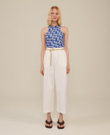 WIDE COTTON PANTS WHITE