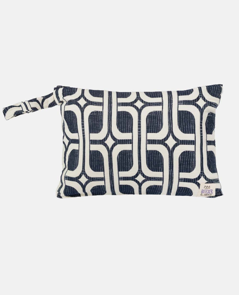 POUCH "GEORGES" NAVY/WHITE