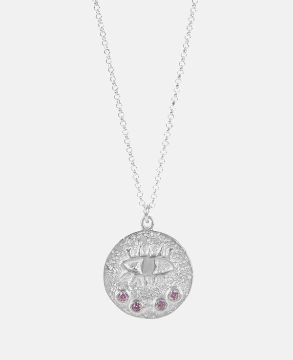 NECKLACE "KRESSIDA SMALL MEDAILLON" SILVER