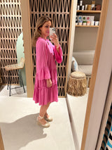 MIDI TUNIC DRESS "MALIA" FUCHSIA
