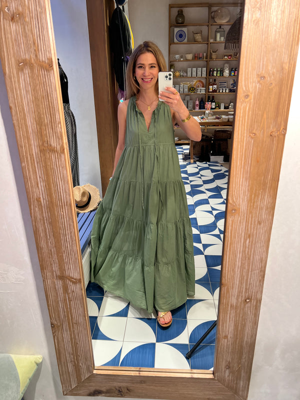 LONG SLEEVELESS DRESS "DAPHNE"