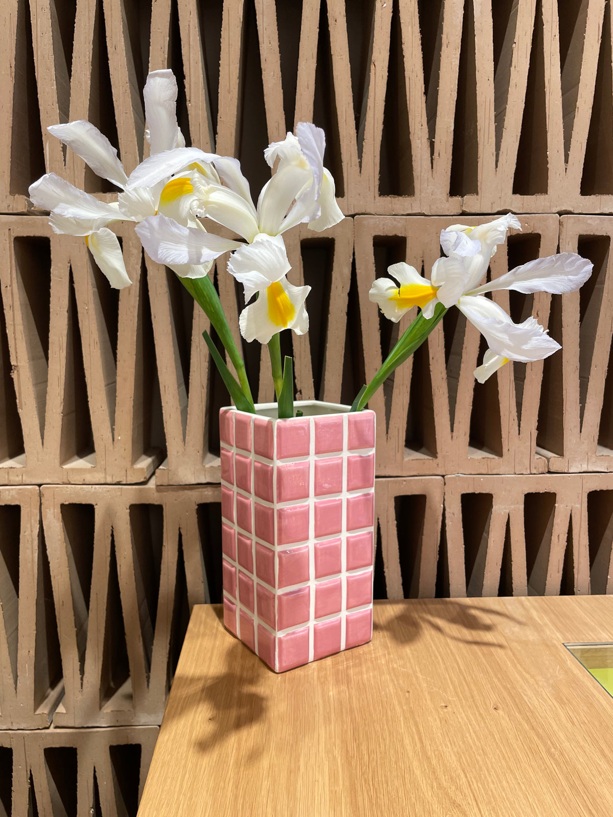 SMALL VASE "TILE" PINK