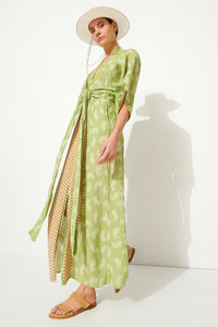 KIMONO DRESS "LACHOURI" GREEN