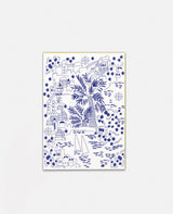 LETTERPRESS CARD "EIN TAG AM MEER" BLUE/NEONORANGE