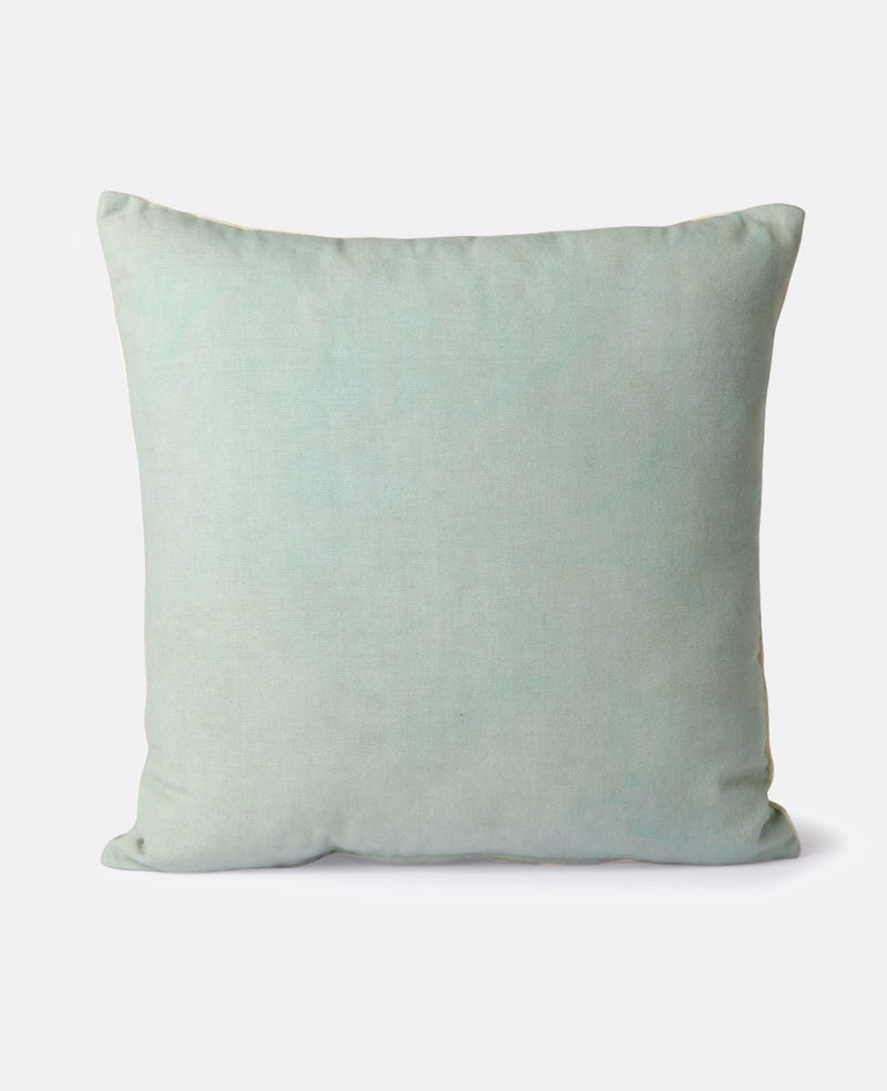 STRIPED VELVET CUSHION MINT GREEN