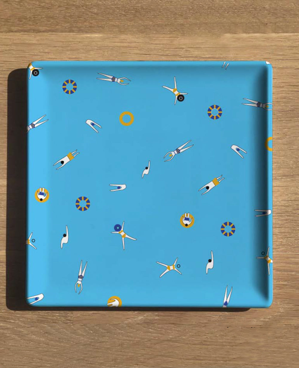 PORCELAIN TRAY "THE SWIMMERS"