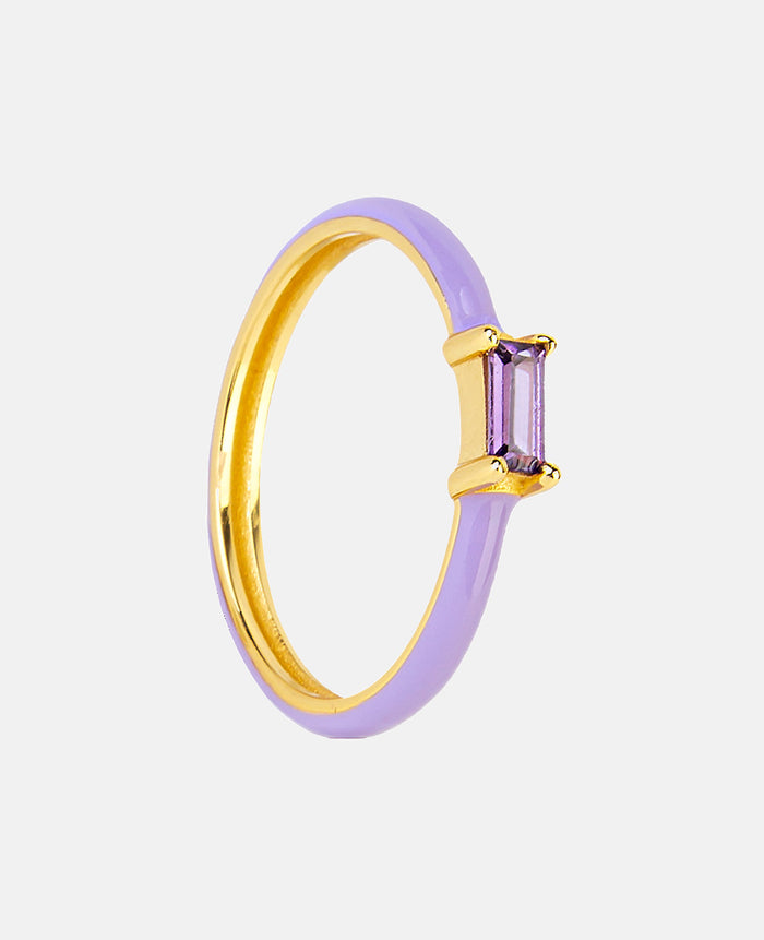 RING "ANNIE" GOLD LILAC