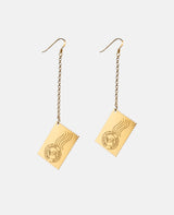 EARRINGS MYKONOS "STAMP" GOLD