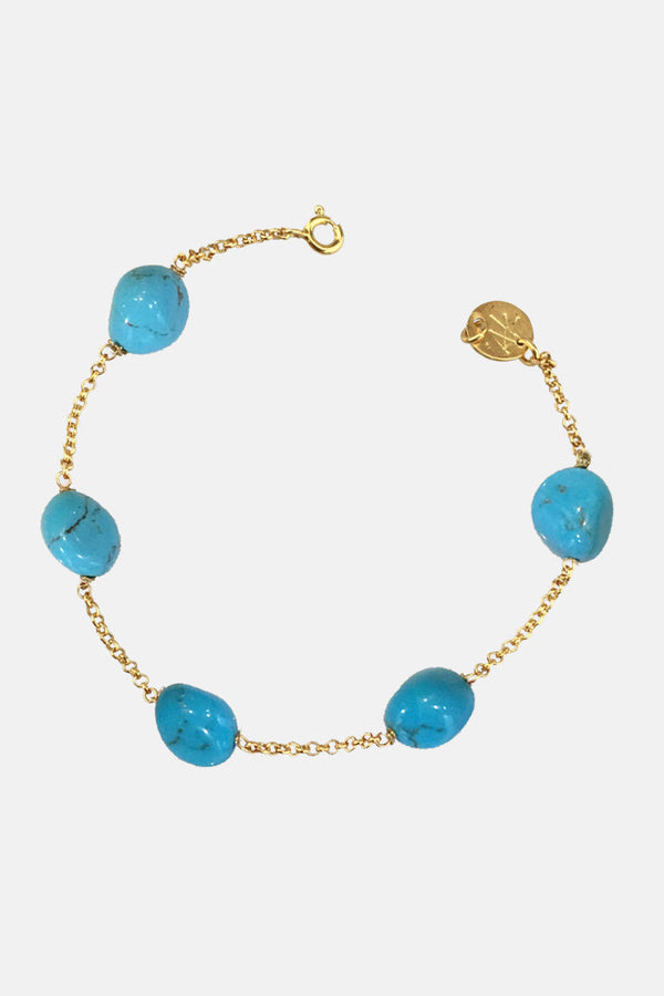 BRACELET "SEA DREAM" TURQUOISE/GOLD