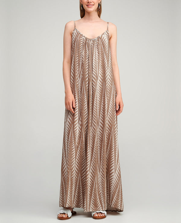 BACKLESS MAXI DRESS "FINIKAS" BROWN