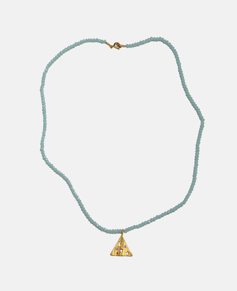 NECKLACE "MELIES PYRAMIS TURQUOISE CRYSTAL" TURQUOISE