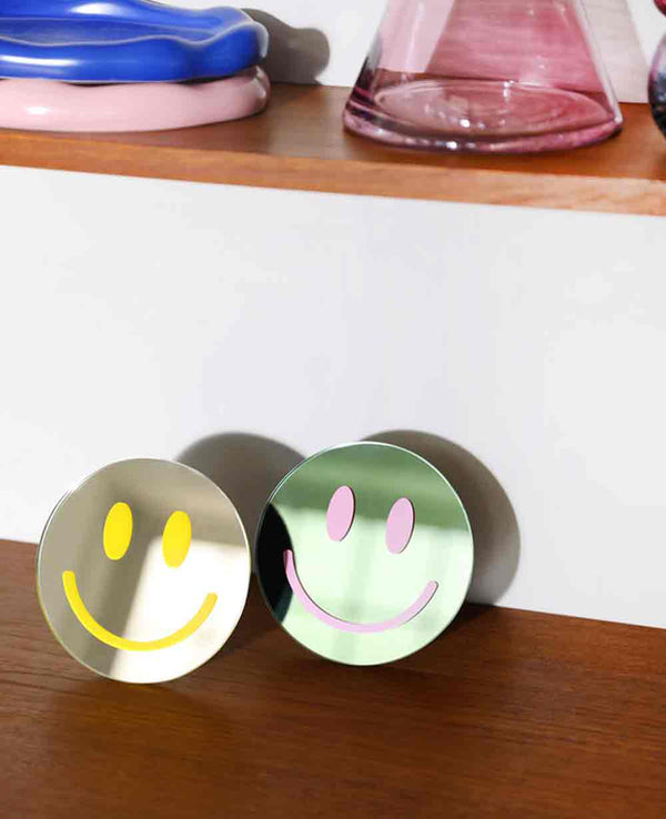 SMALL MIRROR "SMILE" YELLOW