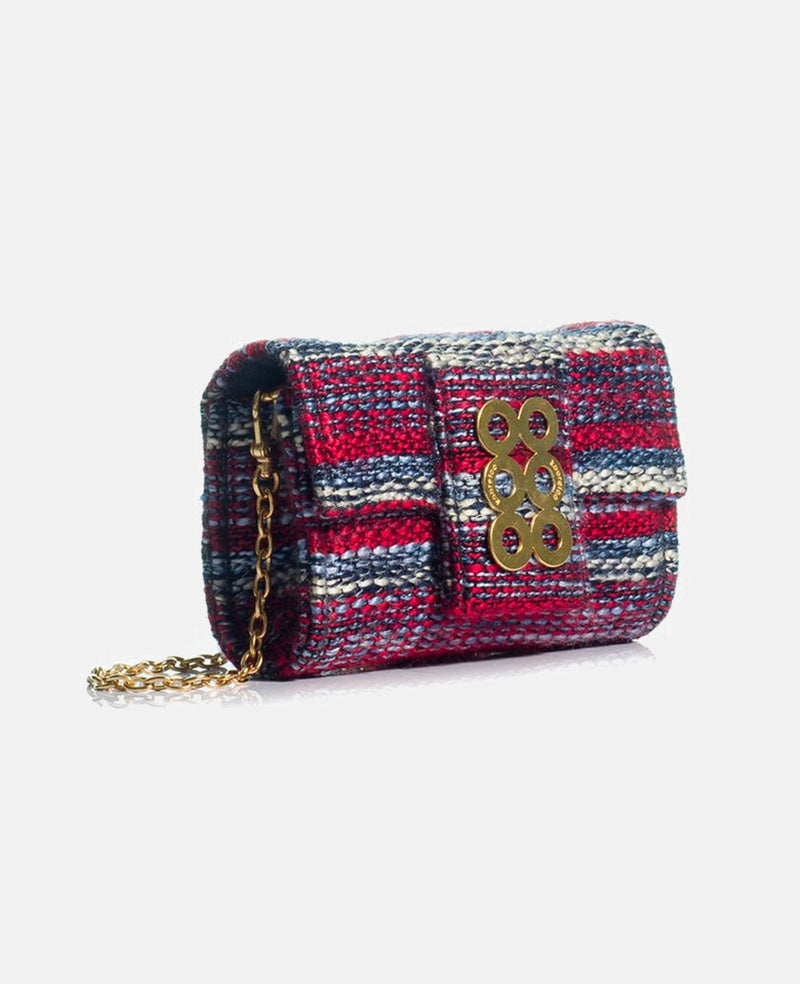 CLUTCH "AMALFI" BURGUNDY/BLUE