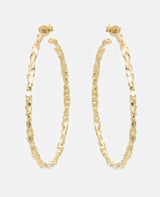 HOOPS "HAMMERED XL” GOLD