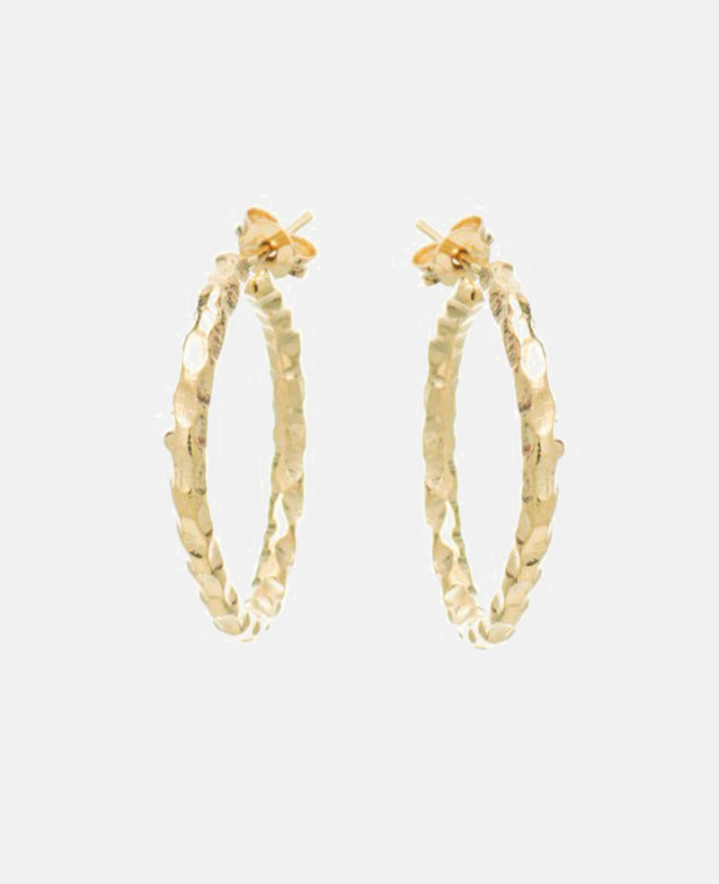 HOOPS "HAMMERED M" GOLD