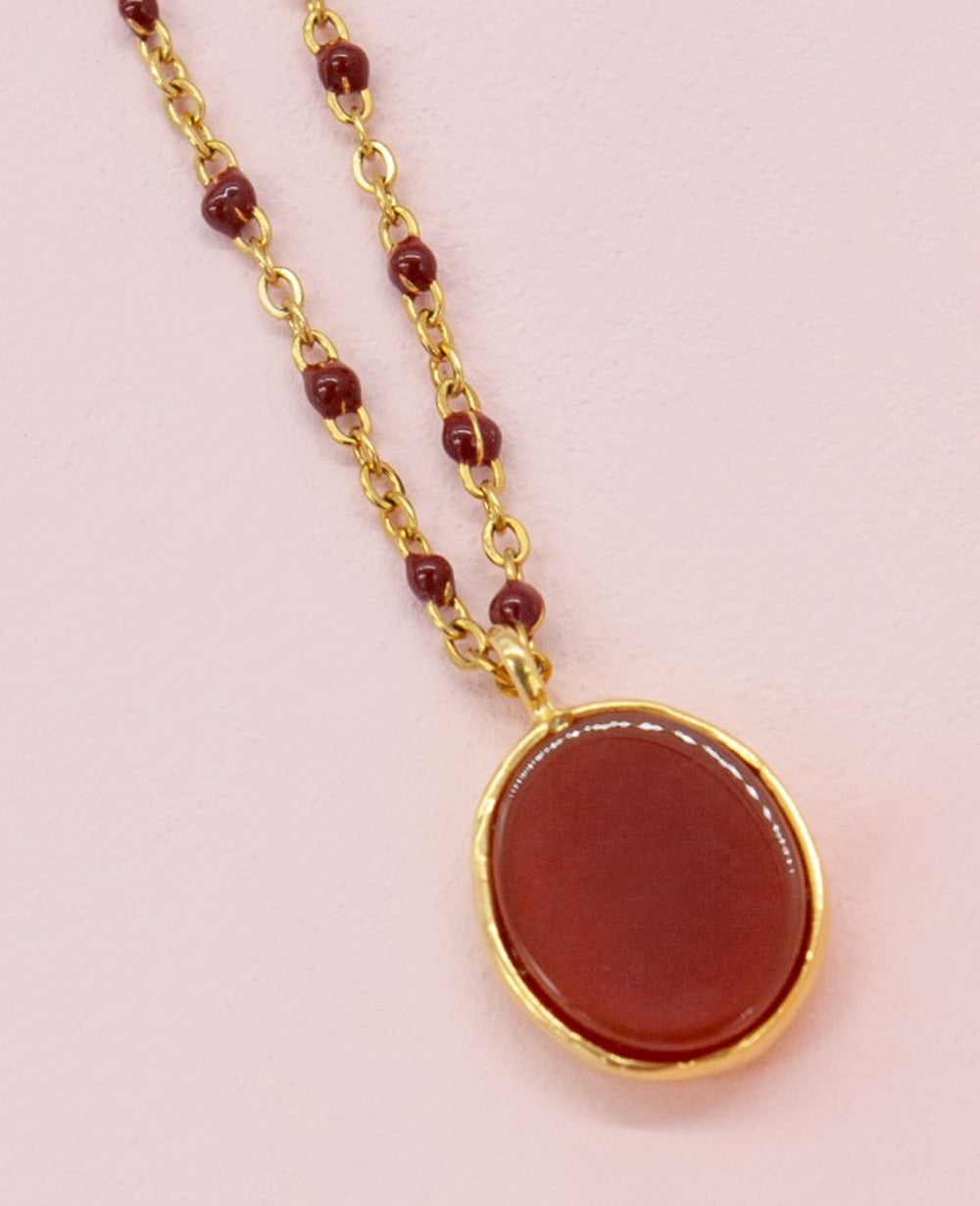 NECKLACE „CARNELIAN“ RED