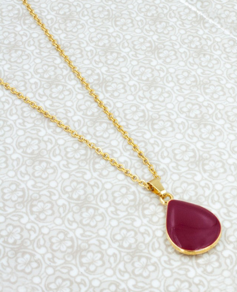 NECKLACE „DROP“ RED