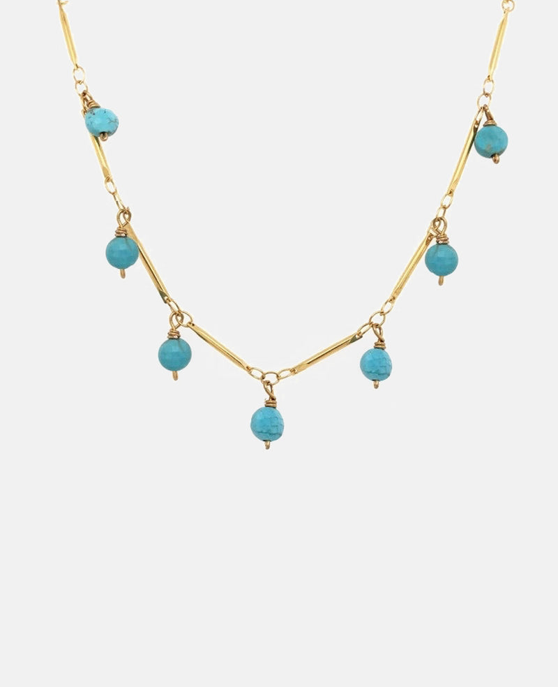 NECKLACE „CONFETTI DOTS“ TURQUOISE