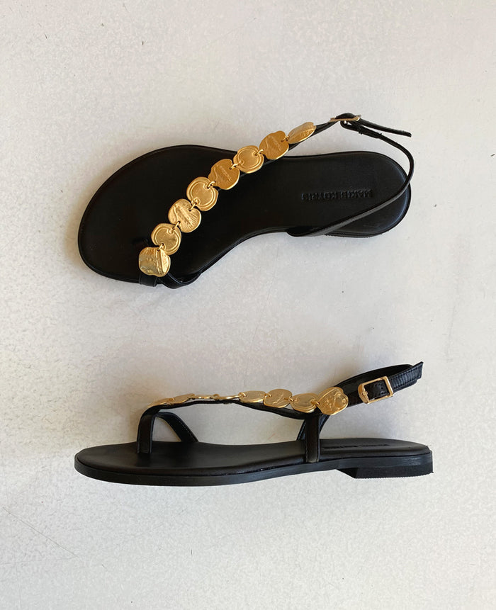 SANDALS "COINS" BLACK