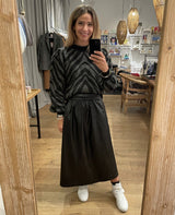 VEGAN LEATHER SKIRT "ANASTASIA" BLACK