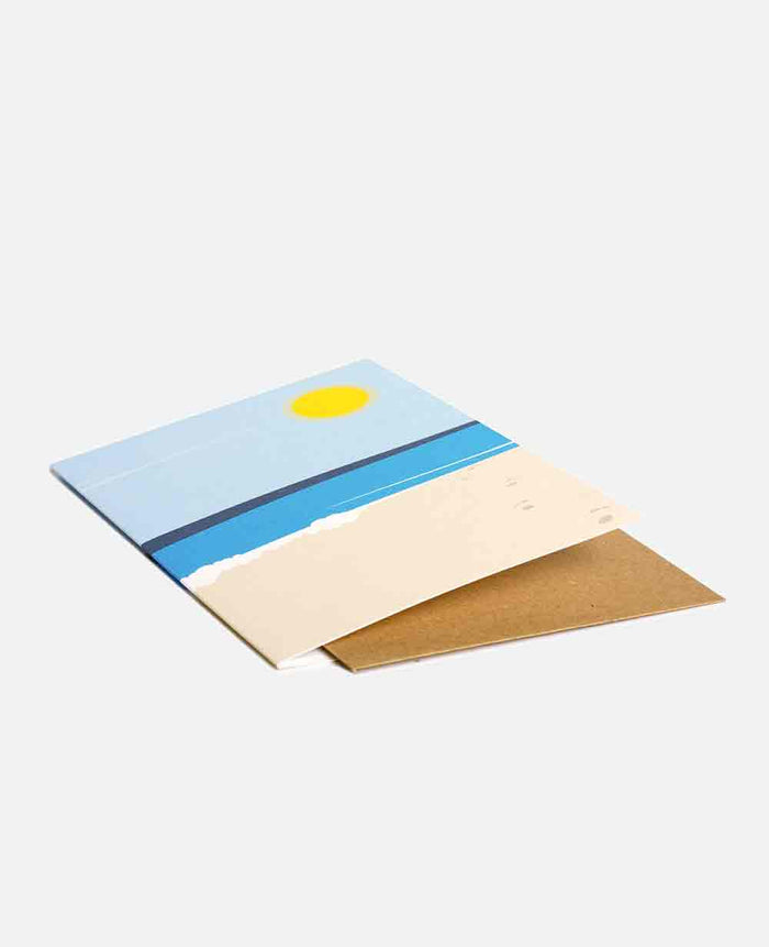 CARD "BEACH" SAND/BLUE