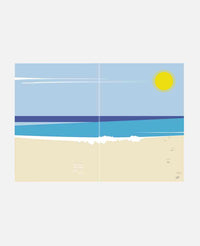 CARD "BEACH” SAND/BLUE