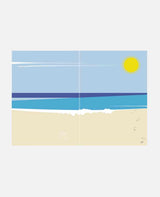 CARD "BEACH” SAND/BLUE