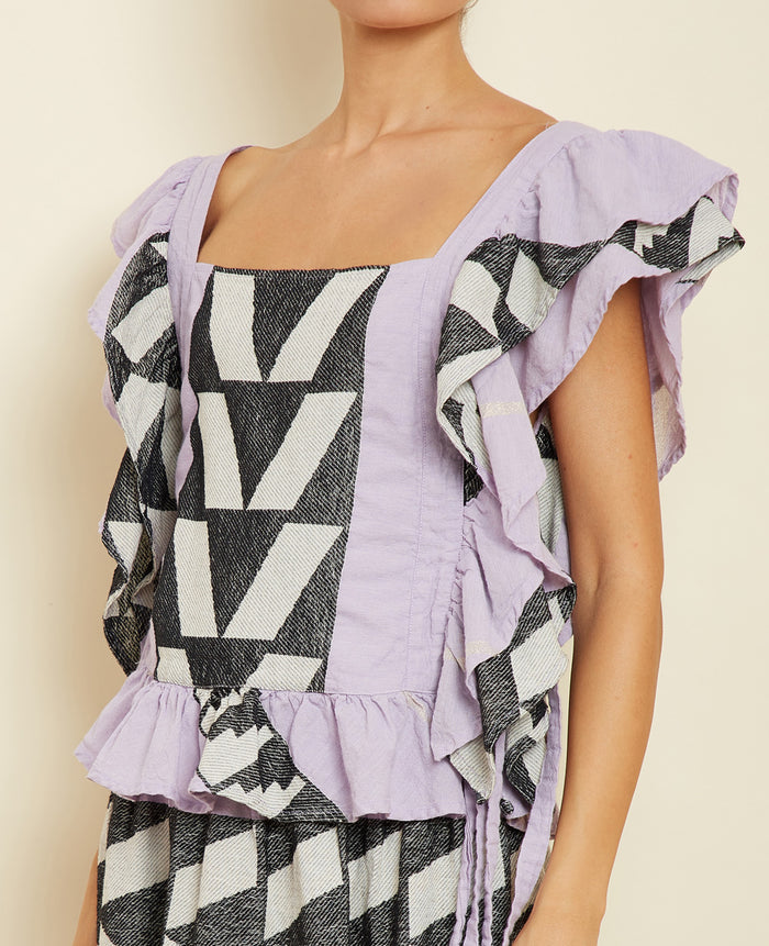 OVERSIZED TOP "ATHINA" LILAC