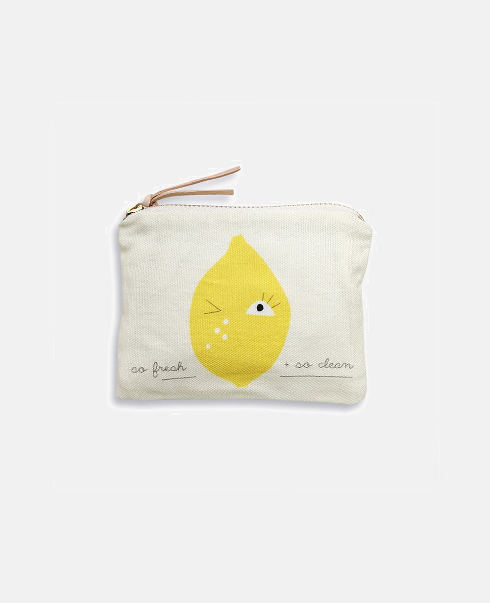 SMALL POUCH "LEMON" - OFFWHITE