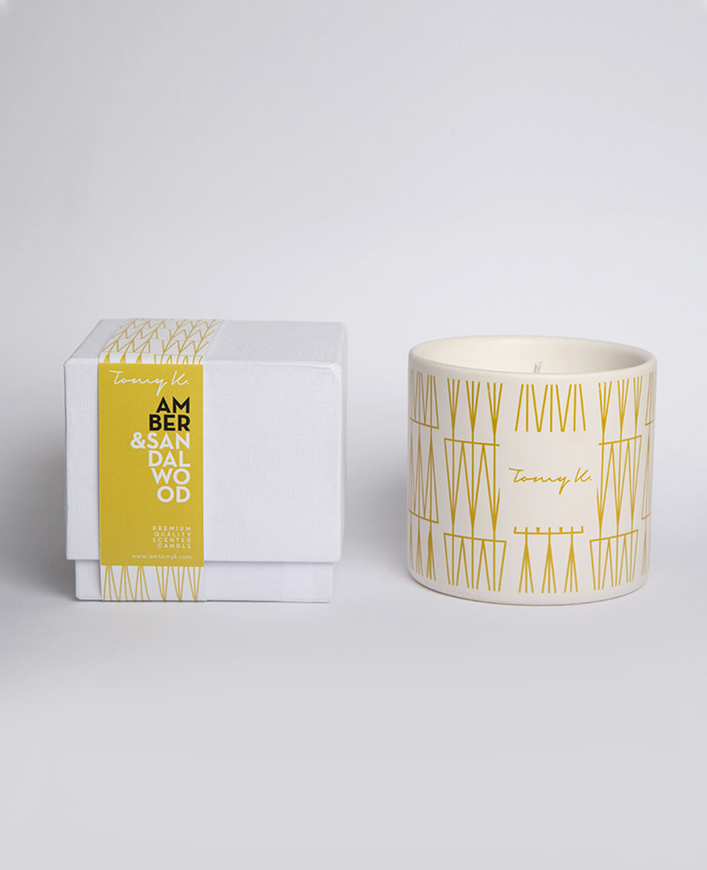 SCENTED CANDLE "AMBER & SANDALWOOD"