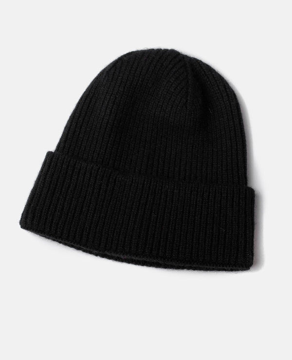 WOLL-KASCHMIR MÜTZE "LILLE" BLACK